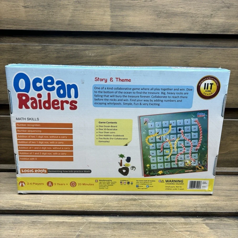 Ocean Raiders‎ Logic Roots Math Learning Game Undersea Adventure Sealed